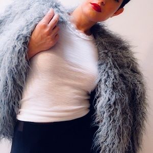 Faux fur coat